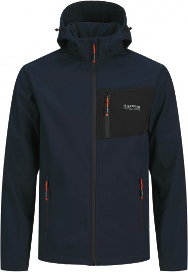 Jack & Jones JJTAYLOR Softshell Jacket Navy Blazer - Casacos - Casacos Homem Tamanhos Grandes