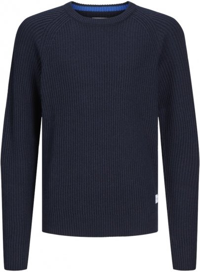Jack & Jones PANNEL Knitted Sweater Navy Blazer - Sweatshirts & hoodies - Sweatshirt & Camisolas com Capuz tamanhos grandes