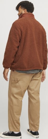 Jack & Jones ESTERBRO High Collar Teddy Jacket Brandy Brown - Casacos - Casacos Homem Tamanhos Grandes