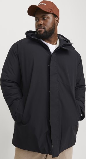 Jack & Jones KEEN Windproof Parka Black - Casacos - Casacos Homem Tamanhos Grandes