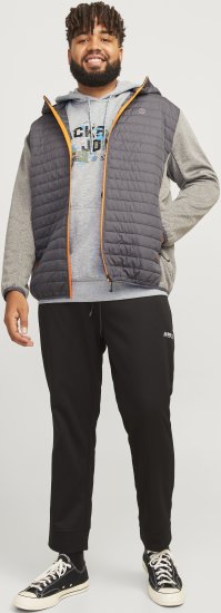 Jack & Jones JCOOUTDOOR Hoodie Light Grey - Sweatshirts & hoodies - Sweatshirt & Camisolas com Capuz tamanhos grandes