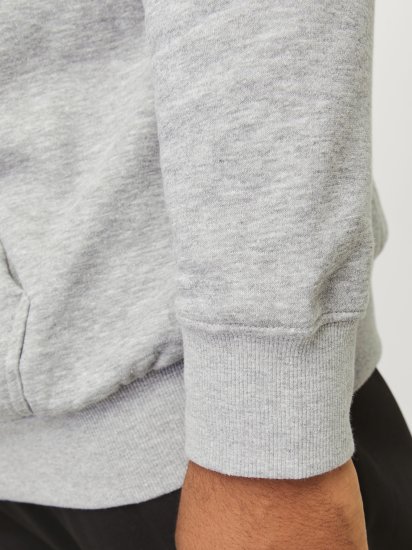 Jack & Jones JCOOUTDOOR Hoodie Light Grey - Sweatshirts & hoodies - Sweatshirt & Camisolas com Capuz tamanhos grandes