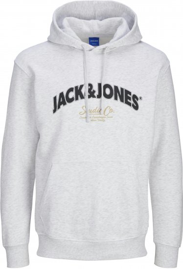 Jack & Jones JORBRONX Hoodie White - Sweatshirts & hoodies - Sweatshirt & Camisolas com Capuz tamanhos grandes