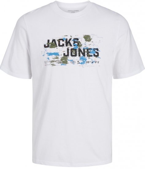 Jack & Jones JCOOUTDOOR LOGO T-Shirt White - T-shirts - T-shirts Homem Tamanhos Grandes
