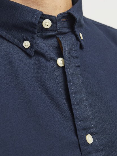 Jack & Jones Brook Oxford Long Sleeve Shirt Navy Blazer - Camisas - Camisas Homem Tamanhos Grandes