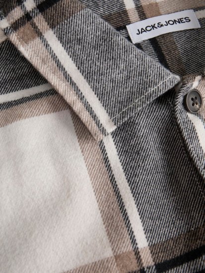Jack & Jones Charge Overshirt Long Sleeve Crockery - Camisas - Camisas Homem Tamanhos Grandes