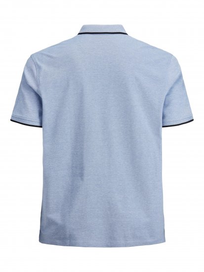 Jack & Jones PAULOS Short Sleeve Polo Light Blue/PS - Pólos - Pólos Tamanhos Grandes Homem