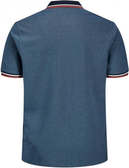 Jack & Jones PAULOS Short Sleeve Polo Denim Blue/PS - Pólos - Pólos Tamanhos Grandes Homem