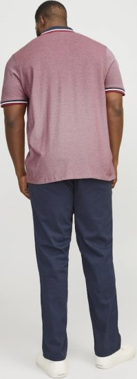 Jack & Jones PAULOS Short Sleeve Polo Rio Red/PS - Pólos - Pólos Tamanhos Grandes Homem