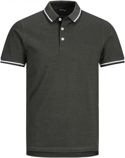 Jack & Jones PAULOS Short Sleeve Polo Green/PLAY 1 - Pólos - Pólos Tamanhos Grandes Homem