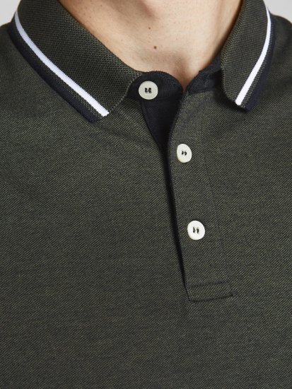 Jack & Jones PAULOS Short Sleeve Polo Green/PLAY 1 - Pólos - Pólos Tamanhos Grandes Homem