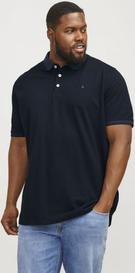 Jack & Jones PAULOS Short Sleeve Polo Dark Navy/PS - Pólos - Pólos Tamanhos Grandes Homem