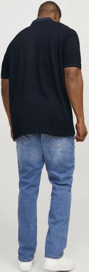 Jack & Jones PAULOS Short Sleeve Polo Dark Navy/PS - Pólos - Pólos Tamanhos Grandes Homem
