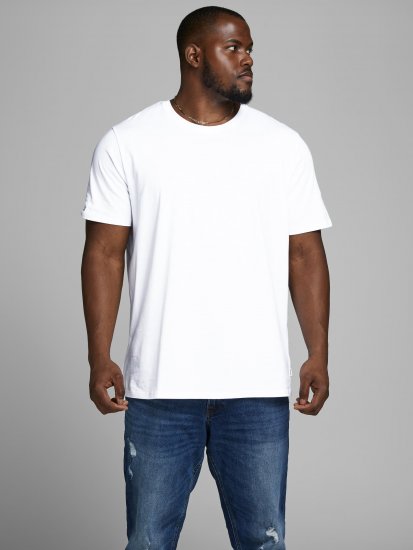 Jack & Jones Organic Basic T-shirt White - T-shirts - T-shirts Homem Tamanhos Grandes