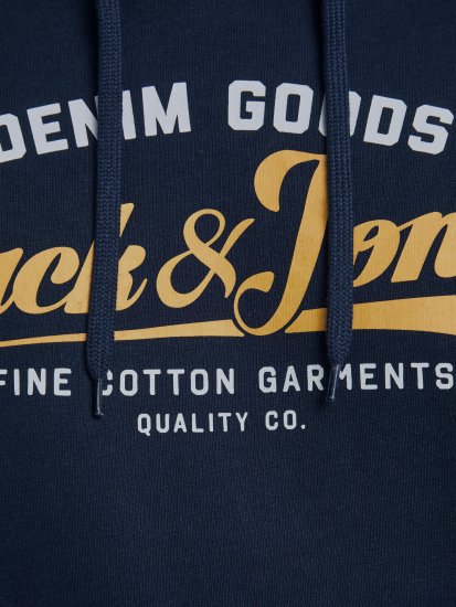 Jack & Jones Elogo Sweat Hood Navy Blazer - Sweatshirts & hoodies - Sweatshirt & Camisolas com Capuz tamanhos grandes