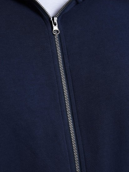 Jack & Jones Basic Sweat Zip Hood Navy Blazer - Sweatshirts & hoodies - Sweatshirt & Camisolas com Capuz tamanhos grandes