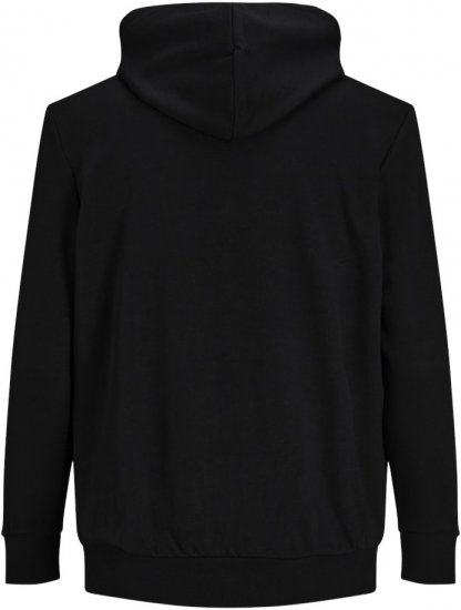 Jack & Jones Basic Sweat Zip Hood Black - Sweatshirts & hoodies - Sweatshirt & Camisolas com Capuz tamanhos grandes