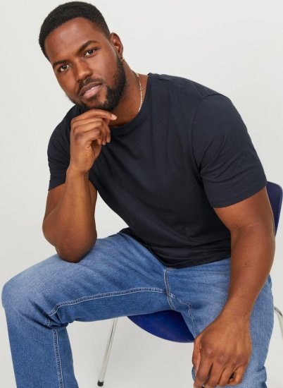 Jack & Jones NOA Crew Neck T-Shirt Navy Blazer - T-shirts - T-shirts Homem Tamanhos Grandes