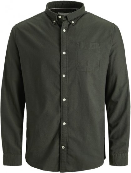 Jack & Jones OXFORD LS Shirt Green - Camisas - Camisas Homem Tamanhos Grandes