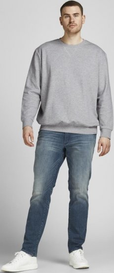 Jack & Jones Basic Sweatshirt Light Grey Melange - Sweatshirts & hoodies - Sweatshirt & Camisolas com Capuz tamanhos grandes