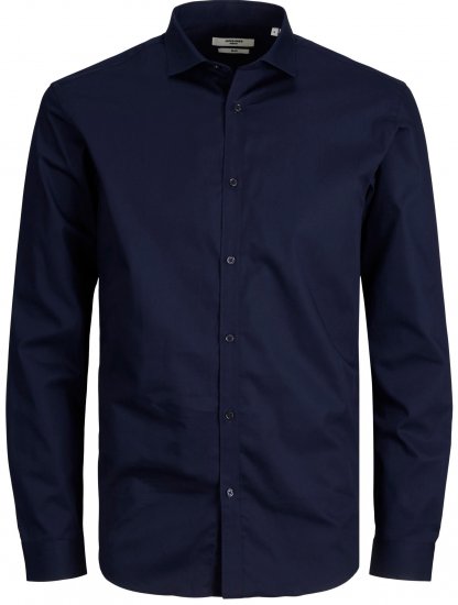 Jack & Jones CARDIFF Dress Shirt Navy - Camisas - Camisas Homem Tamanhos Grandes