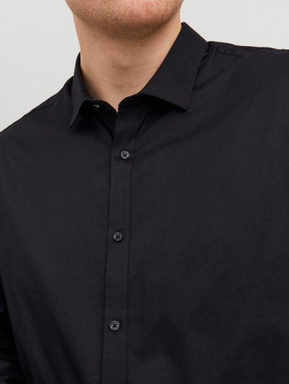 Jack & Jones CARDIFF Dress Shirt Black - Camisas - Camisas Homem Tamanhos Grandes