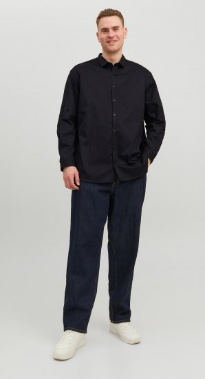 Jack & Jones CARDIFF Dress Shirt Black - Camisas - Camisas Homem Tamanhos Grandes