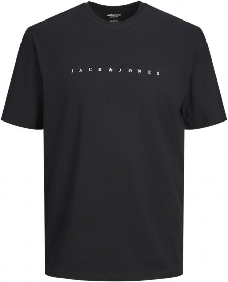 Jack & Jones STAR T-Shirt Black - T-shirts - T-shirts Homem Tamanhos Grandes