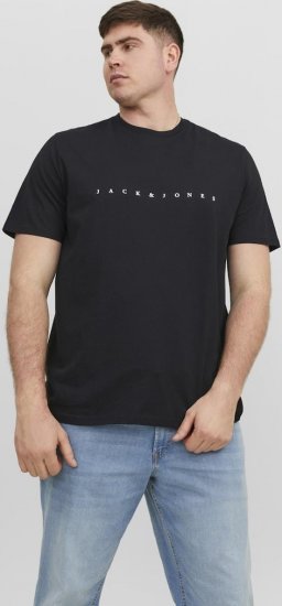 Jack & Jones STAR T-Shirt Black - T-shirts - T-shirts Homem Tamanhos Grandes