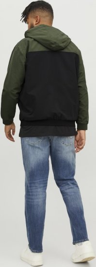 Jack & Jones RUSH Bomber Jacket with Hood Green - Casacos - Casacos Homem Tamanhos Grandes