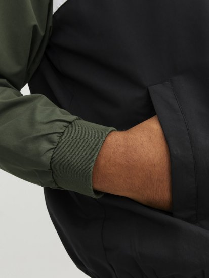 Jack & Jones RUSH Bomber Jacket with Hood Green - Casacos - Casacos Homem Tamanhos Grandes