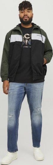 Jack & Jones RUSH Bomber Jacket with Hood Green - Casacos - Casacos Homem Tamanhos Grandes