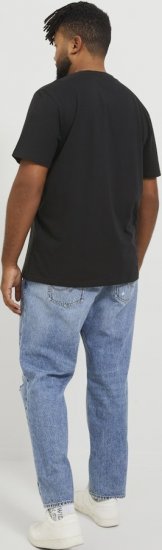 Jack & Jones ESTERBRO T-Shirt Black - T-shirts - T-shirts Homem Tamanhos Grandes