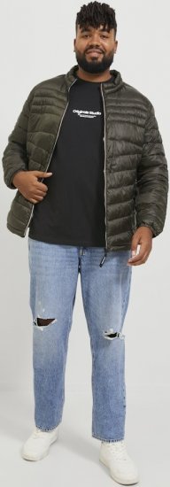 Jack & Jones ESTERBRO T-Shirt Black - T-shirts - T-shirts Homem Tamanhos Grandes