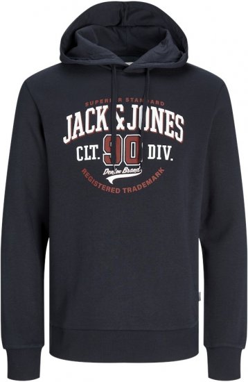 Jack & Jones 2 COL LOGO Hoodie Dark Navy - Sweatshirts & hoodies - Sweatshirt & Camisolas com Capuz tamanhos grandes