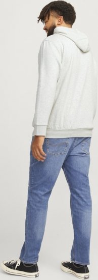 Jack & Jones 2 COL LOGO Hoodie White Melange - Sweatshirts & hoodies - Sweatshirt & Camisolas com Capuz tamanhos grandes