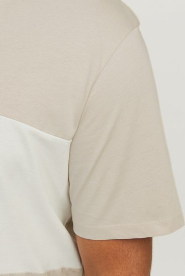 Jack & Jones LEGACY BLOCKING T-Shirt Beige - T-shirts - T-shirts Homem Tamanhos Grandes
