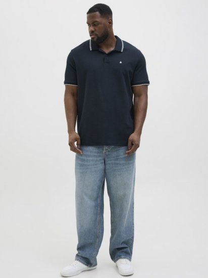 Jack & Jones AUSTIN PLAY Polo Dark Blue - Pólos - Pólos Tamanhos Grandes Homem