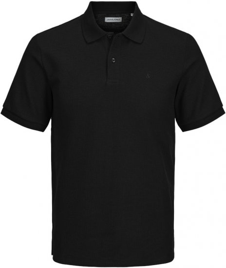 Jack & Jones AUSTIN CLASSIC Polo Black - Pólos - Pólos Tamanhos Grandes Homem