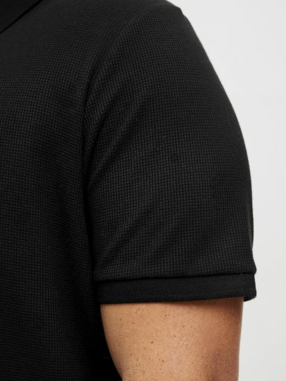 Jack & Jones AUSTIN CLASSIC Polo Black - Pólos - Pólos Tamanhos Grandes Homem