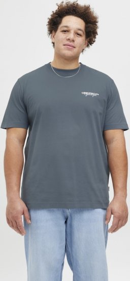 Jack & Jones Lington Crew Neck T-Shirt Grey - T-shirts - T-shirts Homem Tamanhos Grandes