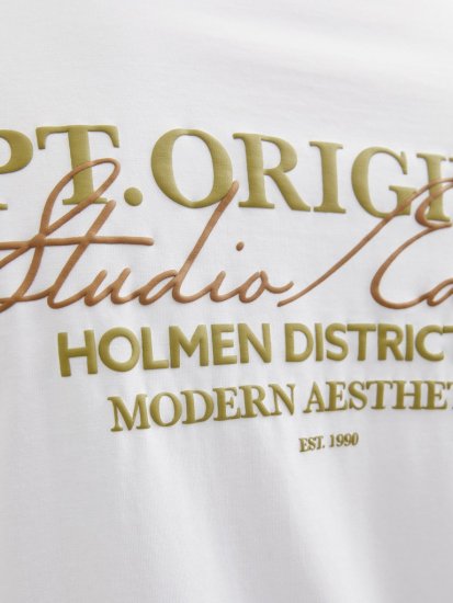 Jack & Jones Lington Crew Neck T-Shirt Bright White - T-shirts - T-shirts Homem Tamanhos Grandes