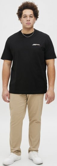 Jack & Jones Lington Crew Neck T-Shirt Black - T-shirts - T-shirts Homem Tamanhos Grandes