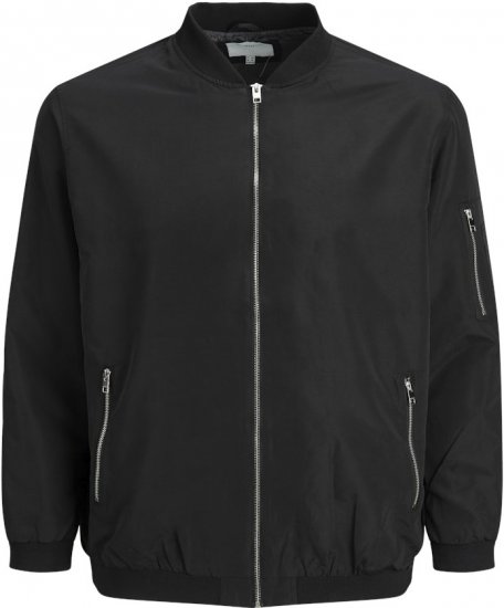 Jack & Jones RUSH Bomber Jacket Black - Casacos - Casacos Homem Tamanhos Grandes
