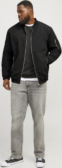 Jack & Jones RUSH Bomber Jacket Black - Casacos - Casacos Homem Tamanhos Grandes