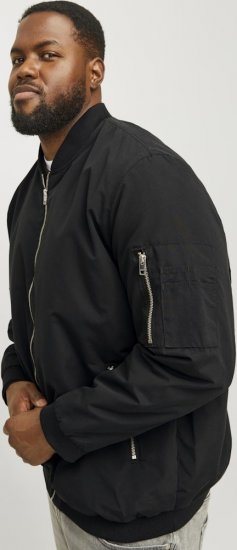 Jack & Jones RUSH Bomber Jacket Black - Casacos - Casacos Homem Tamanhos Grandes