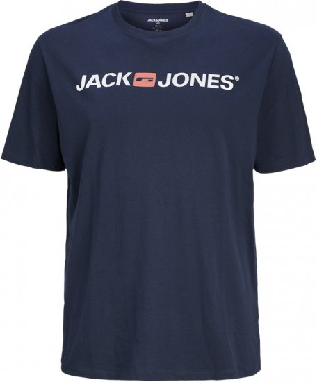 Jack & Jones Corp Logo Crew Neck T-Shirt Navy Blazer - T-shirts - T-shirts Homem Tamanhos Grandes