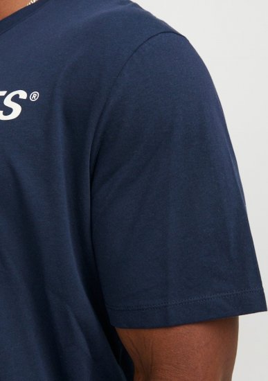 Jack & Jones Corp Logo Crew Neck T-Shirt Navy Blazer - T-shirts - T-shirts Homem Tamanhos Grandes