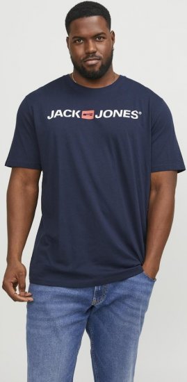 Jack & Jones Corp Logo Crew Neck T-Shirt Navy Blazer - T-shirts - T-shirts Homem Tamanhos Grandes