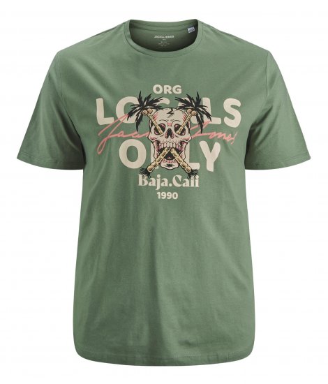 Jack & Jones Summerskull T-Shirt Sea Spray - T-shirts - T-shirts Homem Tamanhos Grandes